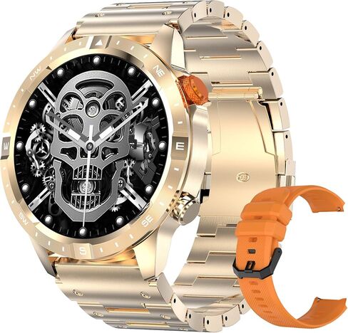 Military Smart Watch for Men, 1.43" HD Bluetooth Fitness Tracker for iPhone Android iOS , IP67 Waterproof Fitness Watch with Answer, Make Call, Heart Rate, Sleep Monitor, 100+ Sport Modes 57Gold in Saudi Arabia