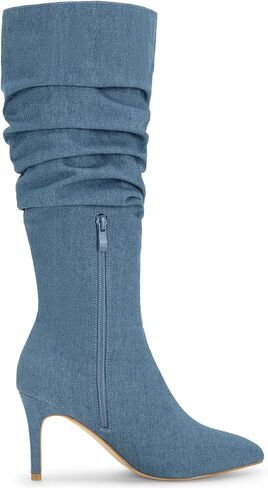 Allegra K Women's Pointed Toe Slouched Stiletto Heels Knee High Boots in Saudi Arabia