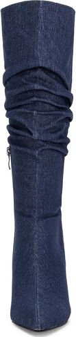 Allegra K Women's Pointed Toe Slouched Stiletto Heels Knee High Boots in Saudi Arabia