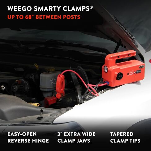 Weego 44s: 2100A Self-Use 12V Lithium Car Battery Jump Starter – USA-Engineered Safe Replacement for Jumper Cables - Car Jumper Starter Portable for 7L Gas and 3.5L Diesel Engines (N44s) in Kuwait