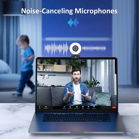 كاميرا ويب NexiGo N960E Pro 60FPS مع مقبس ميكروفون/سماعة رأس ومنفذ USB إضافي، وكاميرا ويب 1080 بكسل مع ضوء، وتركيز تلقائي سريع، وغطاء خصوصية مدمج، من أجل Zoom Meeting Skype Teams Twitch (متجدد) in Saudi Arabia