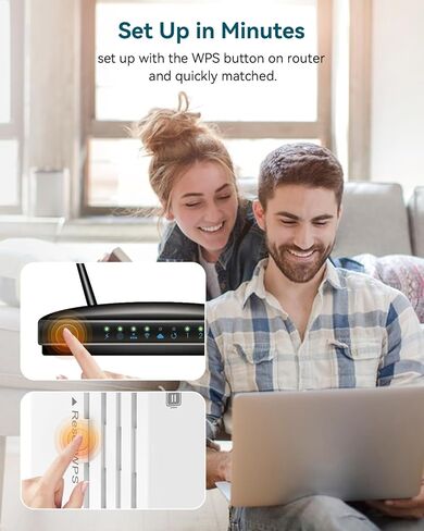 موسع واي فاي، معزز إشارة موسع واي فاي، معزز واي فاي، يغطي ما يصل إلى 12880 قدم مربع و105 جهاز، مكرر لاسلكي ثنائي النطاق، مكرر واي فاي، مقوي إشارة موسعات واي فاي للمنزل in Kuwait