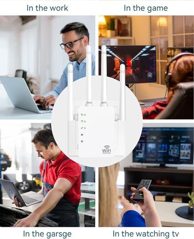 موسع واي فاي، معزز إشارة موسع واي فاي، معزز واي فاي، يغطي ما يصل إلى 12880 قدم مربع و105 جهاز، مكرر لاسلكي ثنائي النطاق، مكرر واي فاي، مقوي إشارة موسعات واي فاي للمنزل in Kuwait