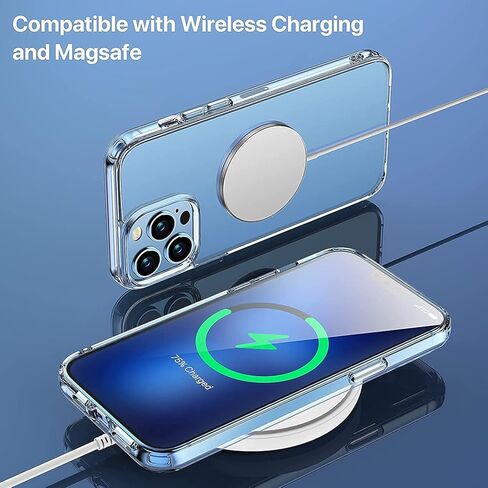 Miracase [2022 ترقية 7 في 1 حماية كاملة لهاتف iPhone 13 Pro Max، مع قطعتين واقي شاشة من الزجاج المقسى + قطعتين واقي عدسة الكاميرا + قطعتين من الحلقة المعدنية القابلة للصق (شفاف فاخر) in Kuwait