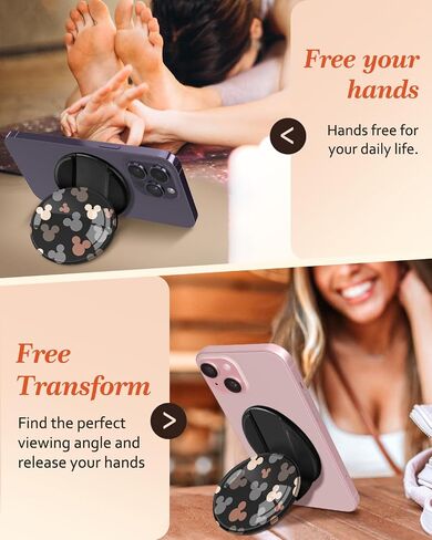 Phone Grip Compatible with Magsafe - Women Girls Phone Ring Holder Grip Stand Finger Grip Kickstand Cute Girly Kawaii Flowers Compatible with Magsafe Accessories for iPhone 15/14/13/12 Series in Kuwait