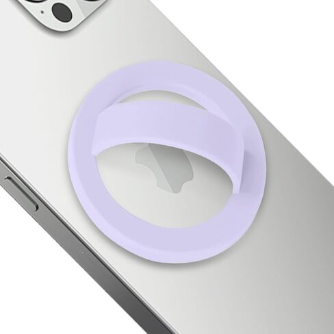 Magnetic Silicone Ring Grip Phone Holder,Comfy Loop Grip Phone Holder,Strong Grip,Comfortable,Easy to Install and Remove,Compatible with Magsafe for iPhone 16/15/14/13/12 Series (Black) in Saudi Arabia
