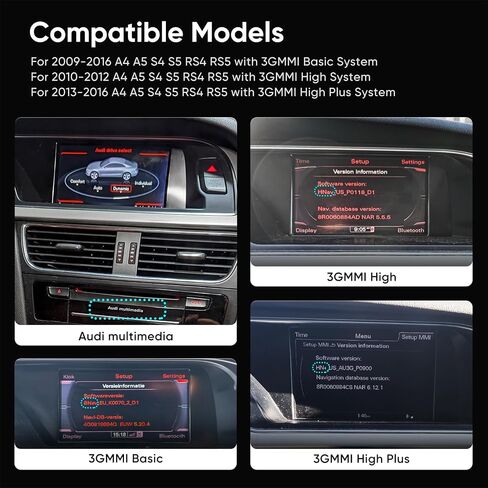 10.25 Touchscreen Wireless Carplay Android Auto for Audi B8 B8.5 A4 S4 A5 S5 RS4 RS5 2009-2016 with Multimedia Car Radio Stereo Support Factory Camera USB Video Playback Mirroring in Saudi Arabia