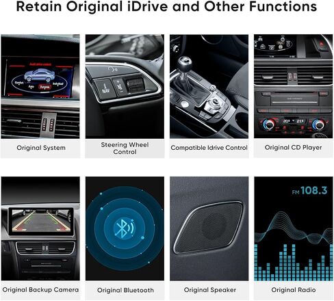 10.25 Touchscreen Wireless Carplay Android Auto for Audi B8 B8.5 A4 S4 A5 S5 RS4 RS5 2009-2016 with Multimedia Car Radio Stereo Support Factory Camera USB Video Playback Mirroring in Saudi Arabia