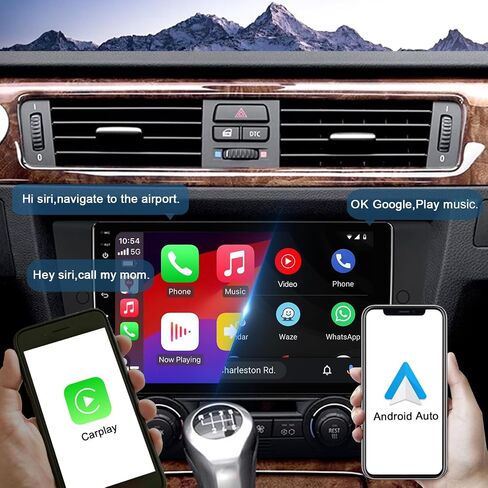 ستيريو سيارة 4+64G Android 13 Double Din لسيارة BMW 328i 335i 325i (E90/E91/E92/E93) 2005-2011 مع راديو بشاشة لمس 9 بوصة مدمج Carplay لاسلكي/Android Auto/GPS/Bluetooth/FM/التحكم في عجلة القيادة in Saudi Arabia