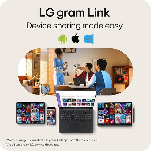 لاب توب LG gram Superslim مقاس 15.6 بوصة رفيع للغاية وخفيف الوزن، إصدار Intel Evo - معالج Intel Core Ultra 7 مزود بتقنية AI، وذاكرة وصول عشوائي 32 جيجابايت، ومحرك أقراص SSD سعة 2 تيرابايت، أسود in Saudi Arabia