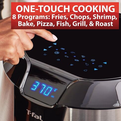 T-fal 9 in 1 Toaster Oven Air Fryer Combo Stainless Steel Convection Countertop Oven, Fast Heatup, 7 Pound Chicken Capacity, Extra Crispy Results, Toast, Bake, Air Fry, Reheat, Broil in Saudi Arabia