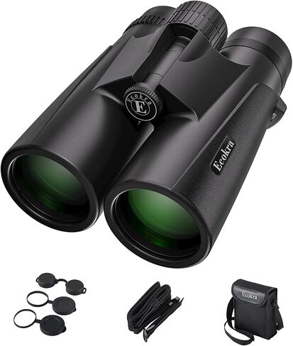 12x42 HD Binoculars for Adults, High Power Binoculars with Tripod Phone Adapter, Waterproof Compact Binoculars for Bird Watching Hunting Stargazing, Clear Low Light Night Vision, BAK4, FMC Prisms in Saudi Arabia