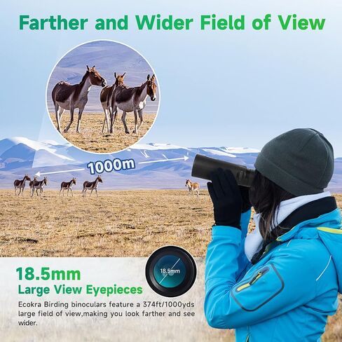 12x42 HD Binoculars for Adults, High Power Binoculars with Tripod Phone Adapter, Waterproof Compact Binoculars for Bird Watching Hunting Stargazing, Clear Low Light Night Vision, BAK4, FMC Prisms in Saudi Arabia