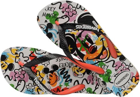 Havaianas Disney Stylish Flip Flops - Mickey Mouse Sandals - Beige/Black, 7/8W in Saudi Arabia