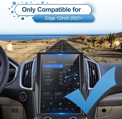 (2PC) 2021-2023 2024 Edge Screen Protector for Ford Edge (SE/SEL/ST-Line/Titanium/ST) 12-inch Touch Screen, HD Clarity Nano Protective Film 2024 2023 Edge LCD Touchscreen Accessories 12" in Saudi Arabia