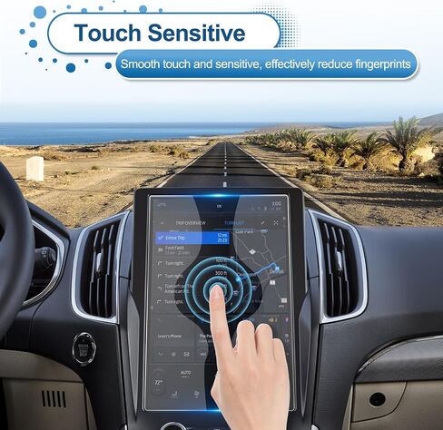 (2PC) 2021-2023 2024 Edge Screen Protector for Ford Edge (SE/SEL/ST-Line/Titanium/ST) 12-inch Touch Screen, HD Clarity Nano Protective Film 2024 2023 Edge LCD Touchscreen Accessories 12" in Saudi Arabia