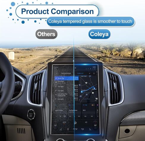 (2PC) 2021-2023 2024 Edge Screen Protector for Ford Edge (SE/SEL/ST-Line/Titanium/ST) 12-inch Touch Screen, HD Clarity Nano Protective Film 2024 2023 Edge LCD Touchscreen Accessories 12" in Saudi Arabia