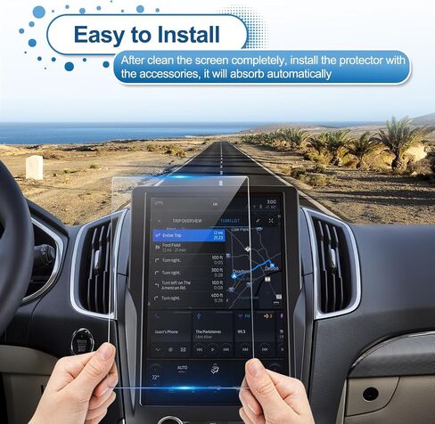 (2PC) 2021-2023 2024 Edge Screen Protector for Ford Edge (SE/SEL/ST-Line/Titanium/ST) 12-inch Touch Screen, HD Clarity Nano Protective Film 2024 2023 Edge LCD Touchscreen Accessories 12" in Saudi Arabia