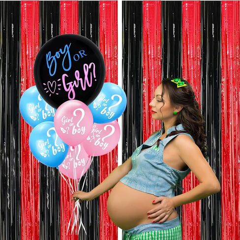 2 Pack Red Blue Foil Fringe Tinsel Party Backdrop Curtain | 3.3 x 6.6 ft Metallic Photo Booth Prop Streamer for Birthday Wedding Bachelorette Baby Shower Graduation Decor in Saudi Arabia