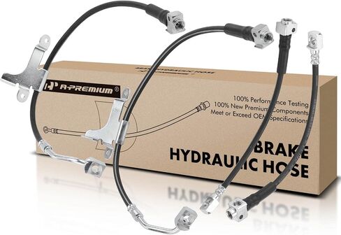 A-Premium Front Driver Brake Hydraulic Hose Compatible with Select Chevy, Buick, GMC, Isuzu, Saab and Oldsmobile Models - Trailblazer EXT, SSR, Rainier, Envoy, Envoy XL XUV, Ascender, Bravada, 9-7x in Saudi Arabia