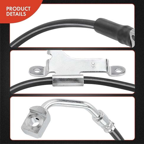 A-Premium Front Driver Brake Hydraulic Hose Compatible with Select Chevy, Buick, GMC, Isuzu, Saab and Oldsmobile Models - Trailblazer EXT, SSR, Rainier, Envoy, Envoy XL XUV, Ascender, Bravada, 9-7x in Saudi Arabia