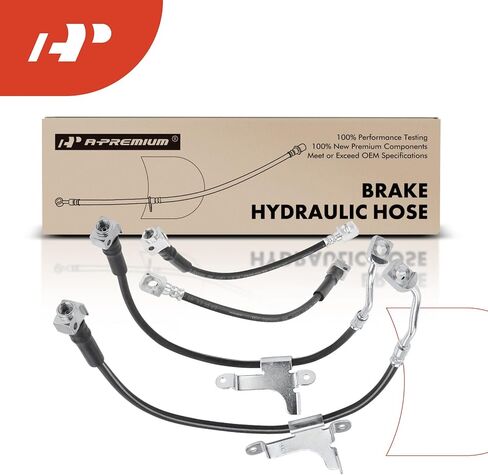 A-Premium Front Driver Brake Hydraulic Hose Compatible with Select Chevy, Buick, GMC, Isuzu, Saab and Oldsmobile Models - Trailblazer EXT, SSR, Rainier, Envoy, Envoy XL XUV, Ascender, Bravada, 9-7x in Saudi Arabia