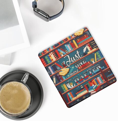 kwmobile Case Compatible with Amazon Kindle Scribe Case - eReader Cover - Library Motto Multicolor in Saudi Arabia