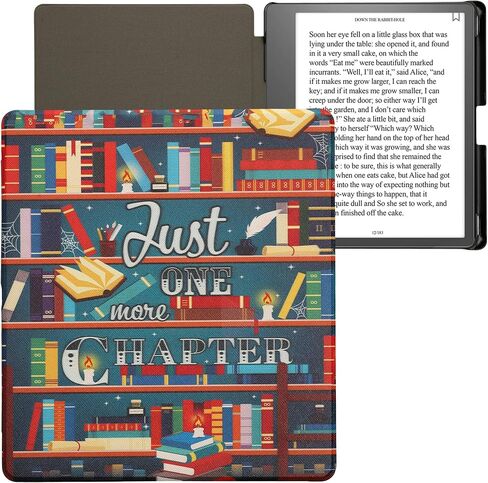 kwmobile Case Compatible with Amazon Kindle Scribe Case - eReader Cover - Library Motto Multicolor in Saudi Arabia