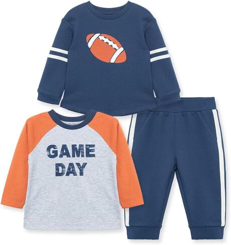 Little Me Baby Boys' 3-Piece Shirts and Pant Set, 2-Shirts, 1 Pant, 0-24 Months in Saudi Arabia