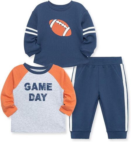 Little Me Baby Boys' 3-Piece Shirts and Pant Set, 2-Shirts, 1 Pant, 0-24 Months in Saudi Arabia