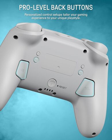 FUNLAB [نمط مضيء] وحدة تحكم Switch Pro لاسلكية متوافقة مع Switch/OLED/Lite، لوحة تحكم عن بعد بلوتوث Firefly مع 7 ألوان LED/مجداف/تيربو/تحكم في الحركة - سماوي in Kuwait