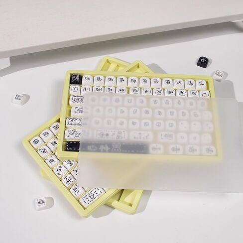 صندوق تخزين أغطية المفاتيح Sumgsn، حاوية أغطية المفاتيح، حافظة عرض شفافة تحتوي على 180 مفتاحًا تحمل شريط مسافة 7u/مفتاح إدخال كبير للوحة المفاتيح الميكانيكية XDA/Cherry/MOA/Mao (أسود) in Kuwait