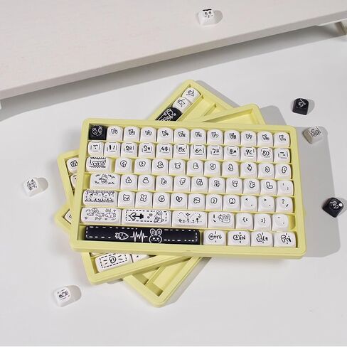 صندوق تخزين أغطية المفاتيح Sumgsn، حاوية أغطية المفاتيح، حافظة عرض شفافة تحتوي على 180 مفتاحًا تحمل شريط مسافة 7u/مفتاح إدخال كبير للوحة المفاتيح الميكانيكية XDA/Cherry/MOA/Mao (أسود) in Kuwait