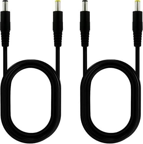 2pcs 1.6ft 5.5x2.1mm to 5.5mmx2.5mm, Male to Male Power Cord, Power Connection Adapter, LED Strip Light, Surveillance Camera, CCTV Security Camera, LED Monitor, IP Camera, DVR, Router in Saudi Arabia