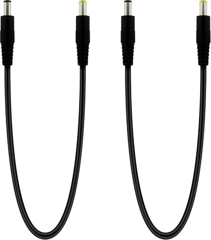 2pcs 1.6ft 5.5x2.1mm to 5.5mmx2.5mm, Male to Male Power Cord, Power Connection Adapter, LED Strip Light, Surveillance Camera, CCTV Security Camera, LED Monitor, IP Camera, DVR, Router in Saudi Arabia
