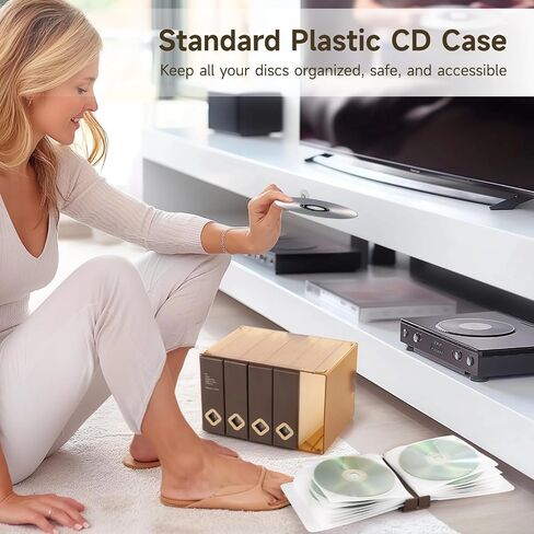 Standard Plastic CD Case, Single Jewel Case for 120 Disks, Dustproof DVD Disc Storage Case, Sturdy Stackable Container for Disks Protection in Saudi Arabia