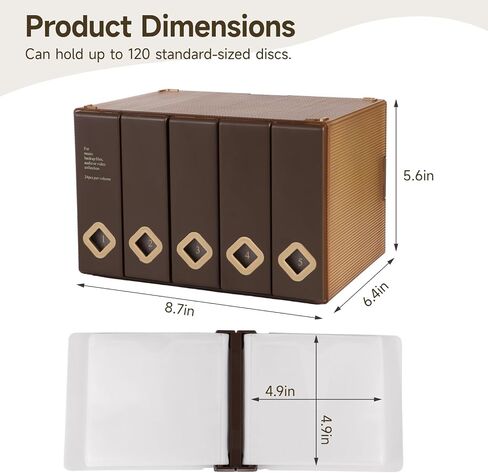 Standard Plastic CD Case, Single Jewel Case for 120 Disks, Dustproof DVD Disc Storage Case, Sturdy Stackable Container for Disks Protection in Saudi Arabia
