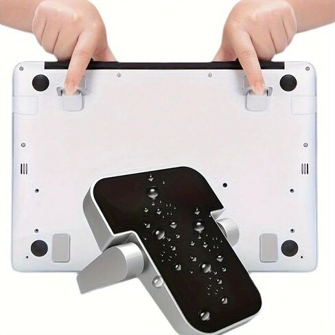 1 Pair Laptop Stand Invisible Paste Bracket Storage Folding Portable Heightening Shelf Keyboard Base Foot Support Shelf in Saudi Arabia