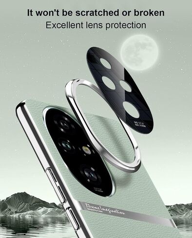 QUIETIP Case Compatible with Honor 200 Pro with Tempered Glass Screen Protector,Hard PC Protective Cover,Green in Saudi Arabia
