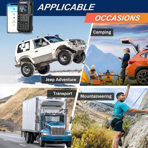 (الجيل الثاني) راديو TIDRADIO TD-H8 بقوة 10 وات عالي الطاقة محمول مع برمجة بلوتوث، قادر على التكرار، راديو NOAA طويل المدى للطقس مع بطارية كبيرة 2500 مللي أمبير في الساعة، راديو ثنائي الاتجاه، حزمة واحدة in Kuwait