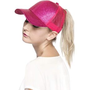 ScarvesMe Glitter Messy High Buns Trucker Ponycap Ponytail Baseball Adjustable Cap for Women Girl