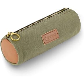 iDream365 Small Makeup Bag Pouch,Canvas Cosmetic Bag for Purse, Travel Essentials(Army Green)