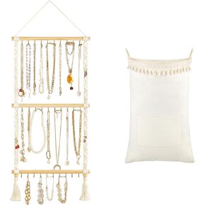 Dahey شنقا مجوهرات منظم الحائط مجوهرات شماعات فوق الباب قلادة رف لعصابة الرأس القوس المنظم شنقا كيس الغسيل فوق الباب منظم سلة الغسيل in Kuwait