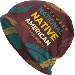 Native American Heritage Month Beanie Hat for Men Women Knit Warm Casual Hats Classic Winter Cap