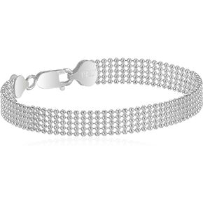 مجموعة أمازون سوار من الفضة الإسترليني بخمسة صفوف من الخرز in Kuwait