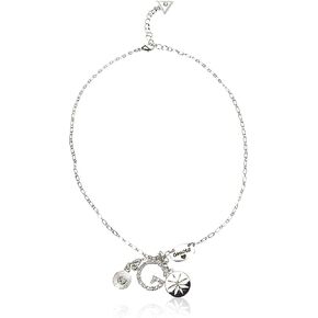 GUESS "Basic" Silver Pave G Linear Y-Shaped Necklace, 16" + 2" Extender