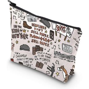 WCGXKO Theatre Lover Gift Broadway Musical Gift Musical Theater Seize the Day Zipper Pouch Makeup Bag (The Day)