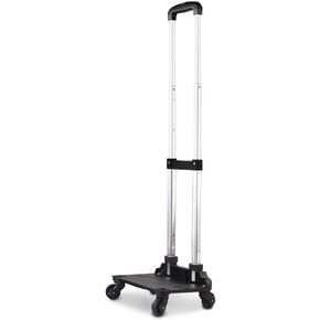 Backpack Trolley - 4 Wheels Folding Compact Lightweight Luggage Cart, Travel Trolley for Golf Bags/Lunch Backpack