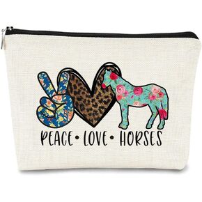 Funny Hay Girl Horse Sunglasses Hey Farm Flowers Cosmetic Bag Makeup Bag Best Gift Idea for Horse Lovers Girls Women,Horse Owners Gifts,Birthday Christmas Valentine's Day Gift
