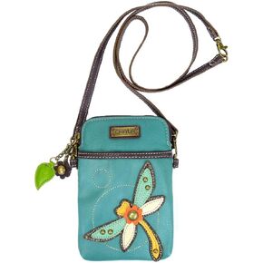 Chala Dragonfly Turquoise Cellphone Crossbody Handbag - Convertable Strap